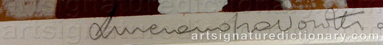 Authentic signature by Luciano PAVAROTTI on artwork