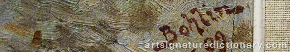 Authentic signature by V. BOHLIN on artwork