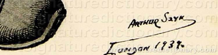 Authentic signature by Arthur SZYK on artwork