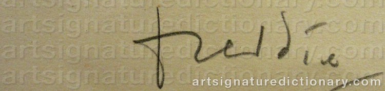 Signature by Wilhelm FREDDIE