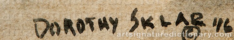 Authentic signature by Dorothy SKLAR on Painting/Watercolour artwork