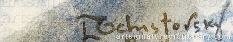 Authentic signature by Lev CHISTOVSKY on  artwork