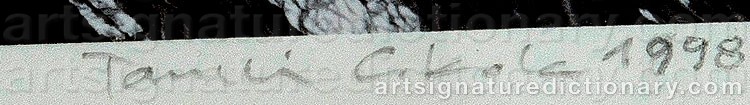 Authentic signature by Taneli ESKOLA on artwork