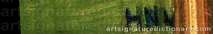 Authentic signature by Søren HJORTH-NIELSEN on artwork