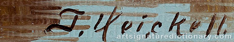 Authentic signature by Torsten HEICKELL on  artwork