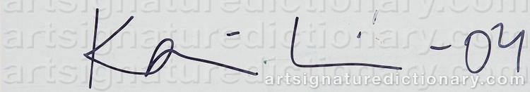 Authentic signature by Kaisa SOINI on  artwork