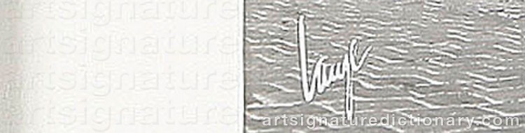 Authentic signature by Åke LANGE on Drawing/Graphic/Print artwork