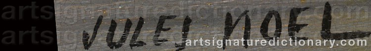 Authentic signature by Jules Achille NOEL on artwork