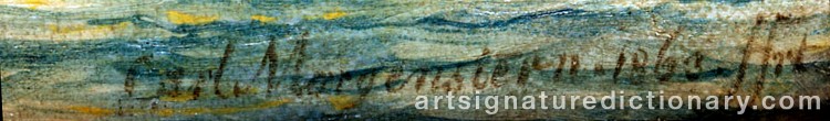 Authentic signature by Carl MORGENSTERN on Painting/Watercolour artwork