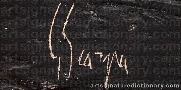 Authentic signature by Gino SCARPA on artwork
