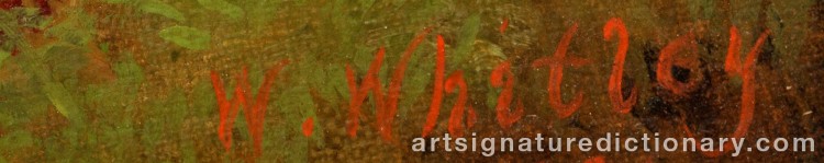 Authentic signature by William T. WHITLEY on  artwork