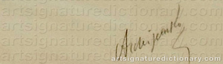 Authentic signature by Alexander ARCHIPENKO on artwork