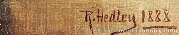 Signature by Ralph HEDLEY