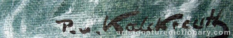 Authentic signature by Patrick Von KALCKREUTH on artwork