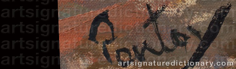Authentic signature by Henri Jean PONTOY on Painting/Watercolour artwork