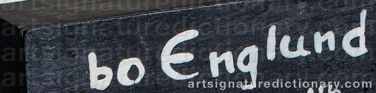 Authentic signature by Bo ENGLUND on Painting/Watercolour artwork