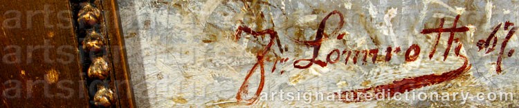 Signature by Arvid Fredrik LÖNNROTH