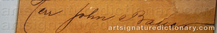 Signature by John BAUER