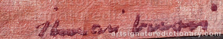 Authentic signature by Ilmari VUORI on  artwork