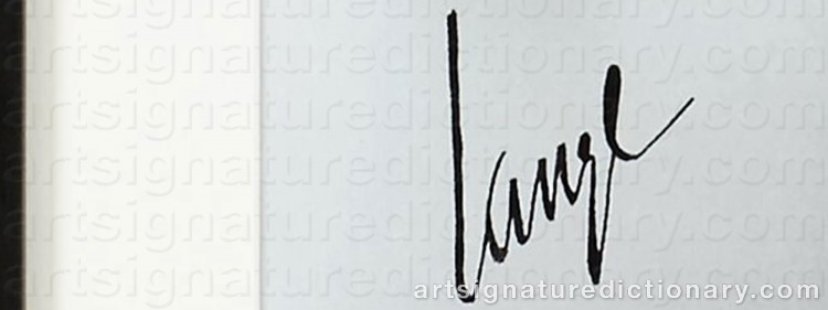 Authentic signature by Åke LANGE on Drawing/Graphic/Print artwork