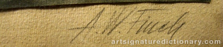 Forged signature of Alfred William FINCH