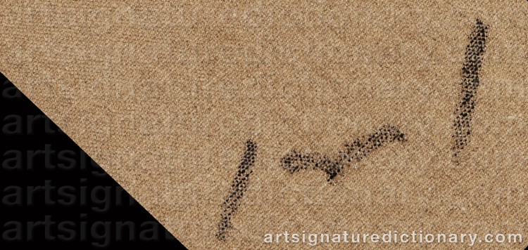 Authentic signature by Norbert BISKY on artwork