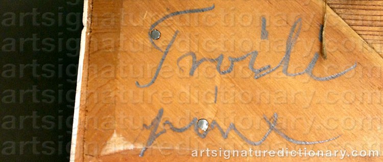 Authentic signature by Uno TROILI on  artwork