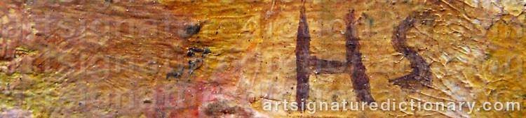 Authentic signature by Henry SIMPSON on  artwork