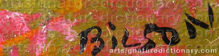 Authentic signature by Harold BILSON on  artwork