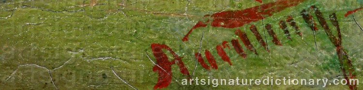 Authentic signature by Adolf NORDLING on artwork