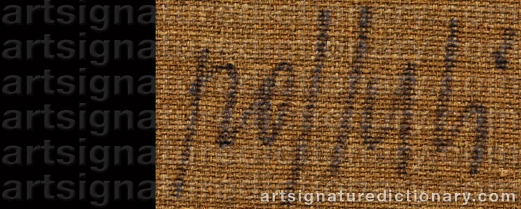 Authentic signature by Concetto POZZATI on  artwork