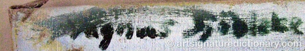 Authentic signature by Magnus SJÖBLEKE on  artwork