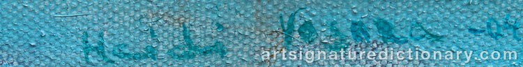 Authentic signature by Heidi VASARA on  artwork