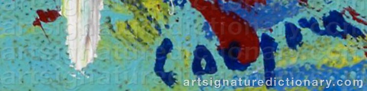 Authentic signature by Antonio CORPORA on  artwork