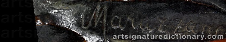 Authentic signature by Agostino, Count MARAZZANI-VISCONTI on  artwork