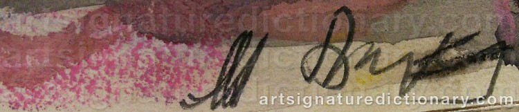 Authentic signature by Nicolas GLOUTCHENKO on artwork