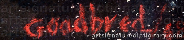 Authentic signature by Ray Edward GOODBRED on Painting/Watercolour artwork