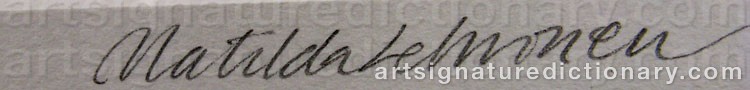 Signature by Matilda LEHVONEN