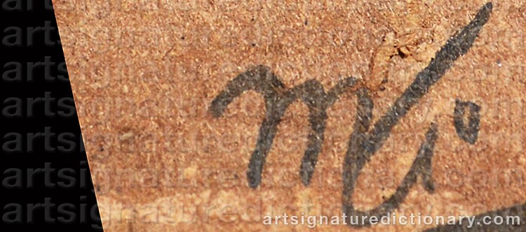 Authentic signature by Mathías GOERITZ on  artwork
