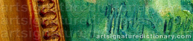 Authentic signature by Georg WOLF on artwork