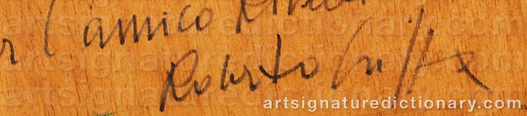 Authentic signature by Roberto Gaetano CRIPPA on artwork