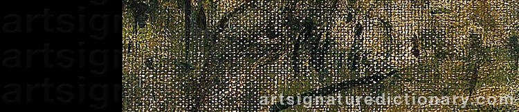 Authentic signature by Carl Eduard ONKEN on  artwork