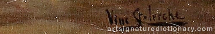 Authentic signature by Vincent Stoltenberg LERCHE on artwork