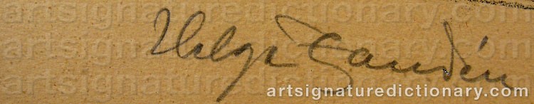 Signature by Helge ZANDÉN