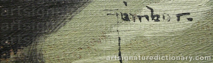 Authentic signature by Louis JAMBOR on Painting/Watercolour artwork