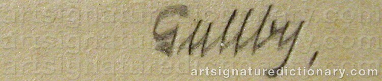 Authentic signature by Folke GULLBY on  artwork