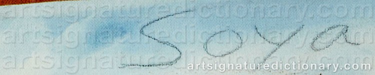Authentic signature by William H.c. SOYA on  artwork