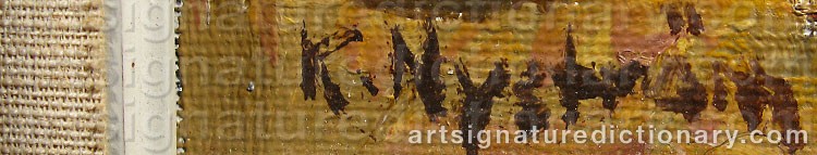 Authentic signature by Kurt NYSTRÖM on artwork