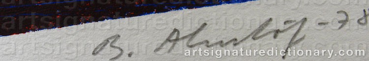 Signature by Bertil ALMLÖF