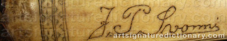 Authentic signature by J. P. (Sami Artist) SVONNI on  artwork